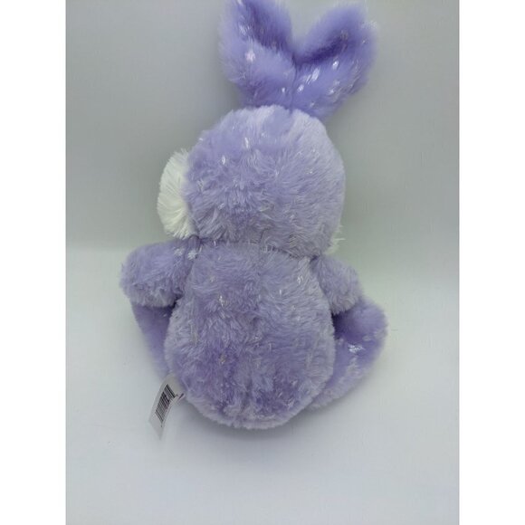 Walgreen Rabbit  bunny plush stuffed animal purple white shiny feet ears  12" - Picture 4 of 6